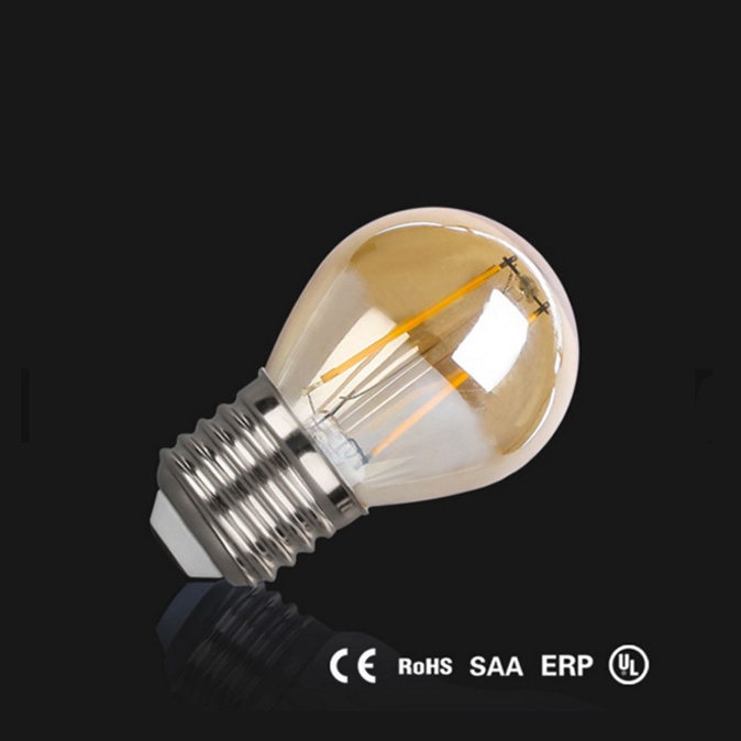 E14 E27 2w 4w clear glass G45 led filament bulb