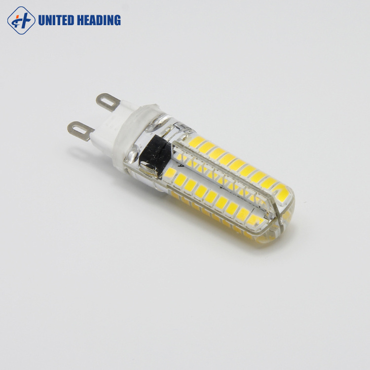 cool white 5W 110V/220V SMD 2835 72leds dimmable silicon g9 led bulb