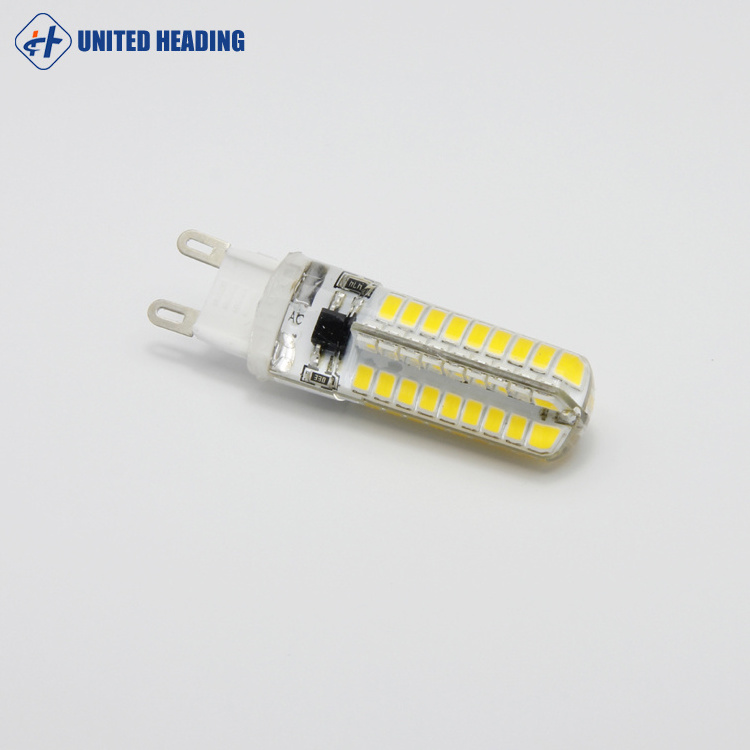 cool white 5W 110V/220V SMD 2835 72leds dimmable silicon g9 led bulb