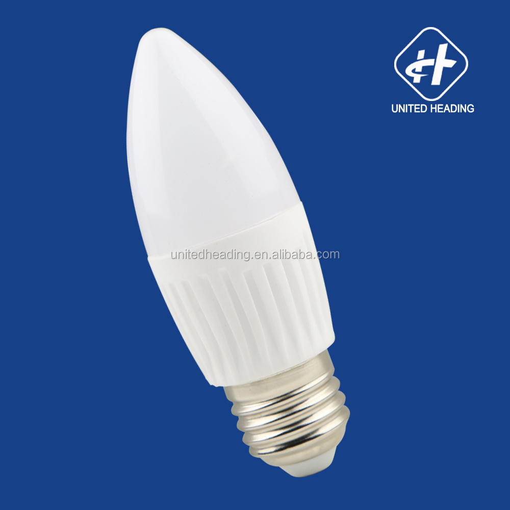 Ceramic and PC c35 C37 flicker flame E12 e14 led candle light bulbs