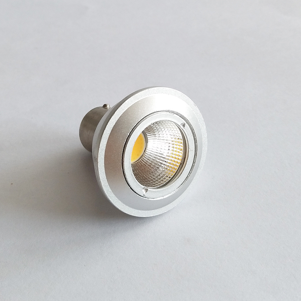 High lumens DC/AC12V Aluminium COB 3W b15d led spotlight