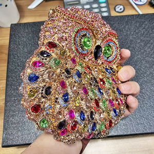 hot sale owl animal bling bags women rhinestone party clutch bag evening bags crystal handbags for women luxury Ladies purse