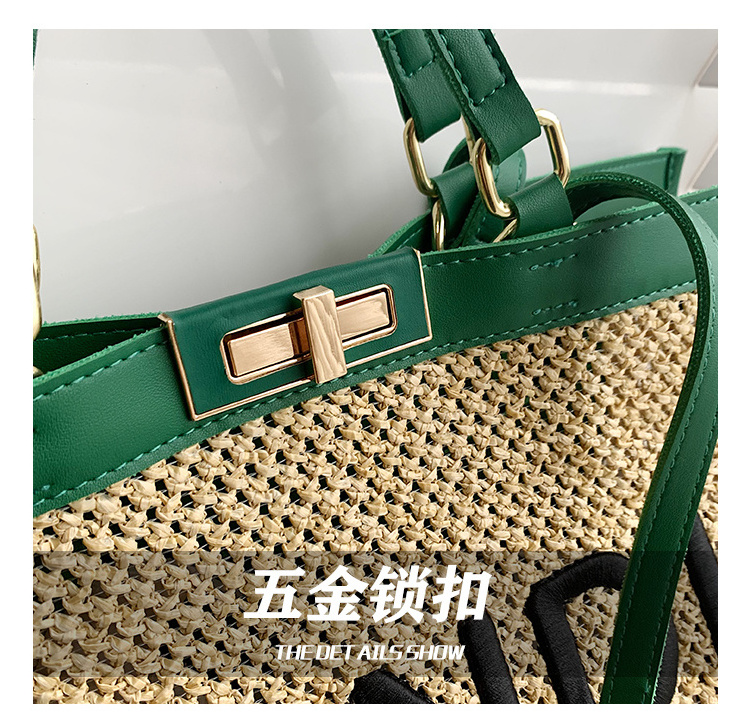 Fashion Trends Bags Ladies Designer Top Handle Strap Shoulder Handbag Large Straw Beach Travel Tote Bag