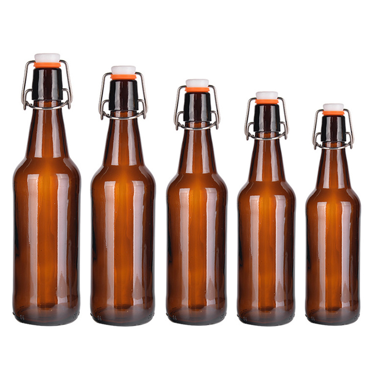 330ml 500ml 750ml glass beer bottle with swing top