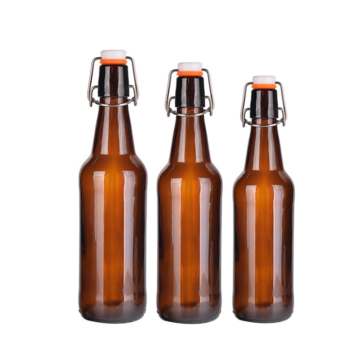 330ml 500ml 750ml glass beer bottle with swing top