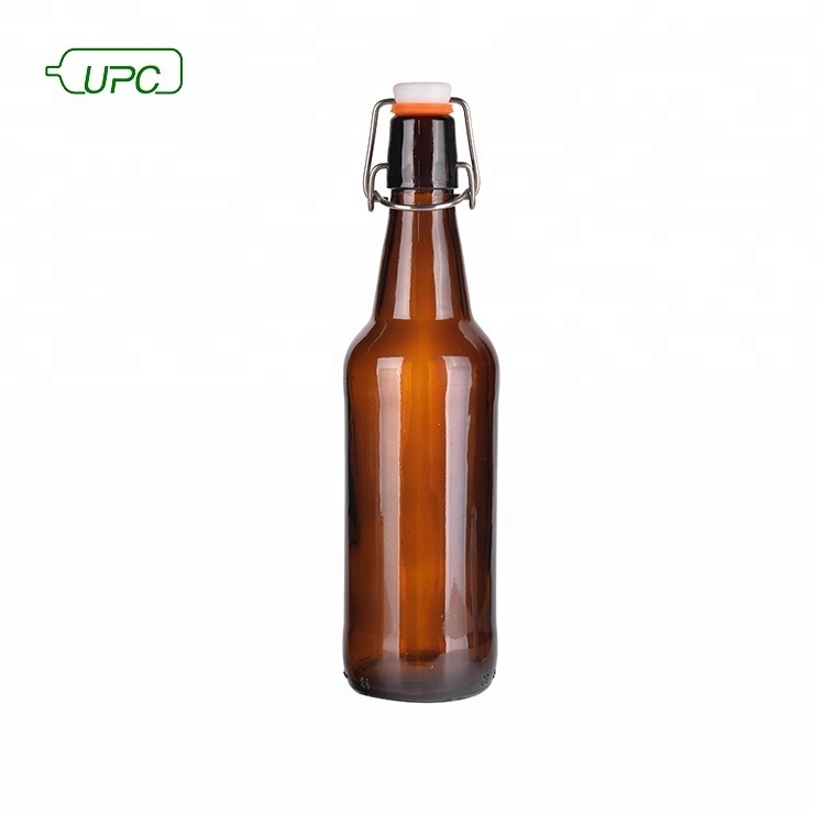 500ml Beer Flip Top Swing Top Glass Bottle Beverage Wine Water Bottle Glass Swing Top Bottle with Airtight Stopper Lid