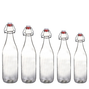 500ml Beer Flip Top Swing Top Glass Bottle Beverage Wine Water Bottle Glass Swing Top Bottle with Airtight Stopper Lid