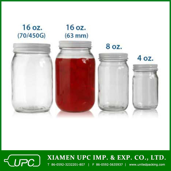 50ml 100ml 250ml 500ml 1000ml  custom clear food storage glass jars with lids