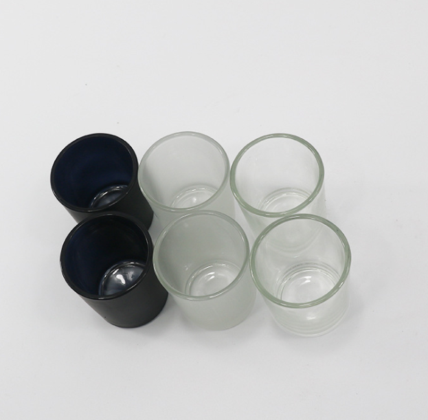 Clear empty candle jars wholesale Candle Aromatherapy Glass Jar High Temperature Resistant electroplating glass container