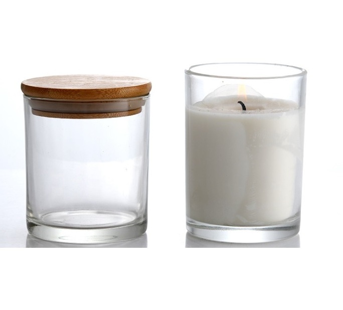 Clear empty candle jars wholesale Candle Aromatherapy Glass Jar High Temperature Resistant electroplating glass container