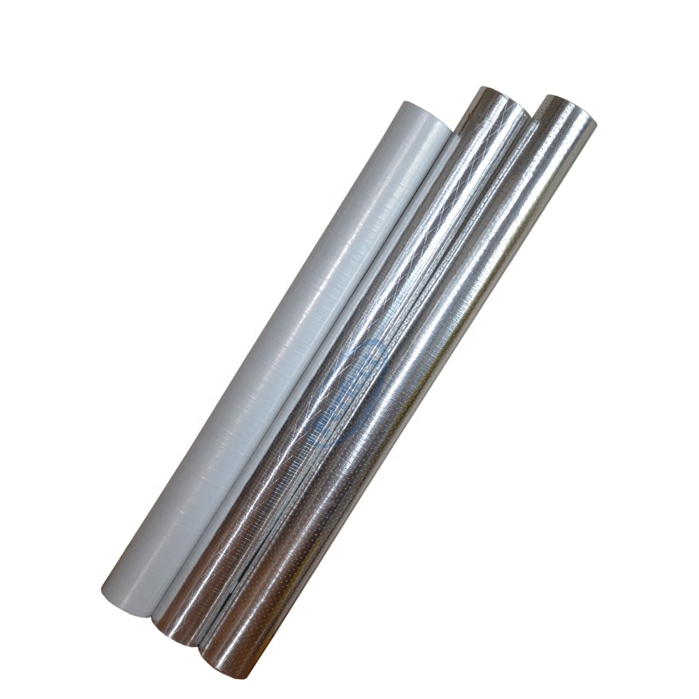 woven polyethylene material covered by metalized aluminum film radiant barrier aluminum foil  faced fiberglass insulation