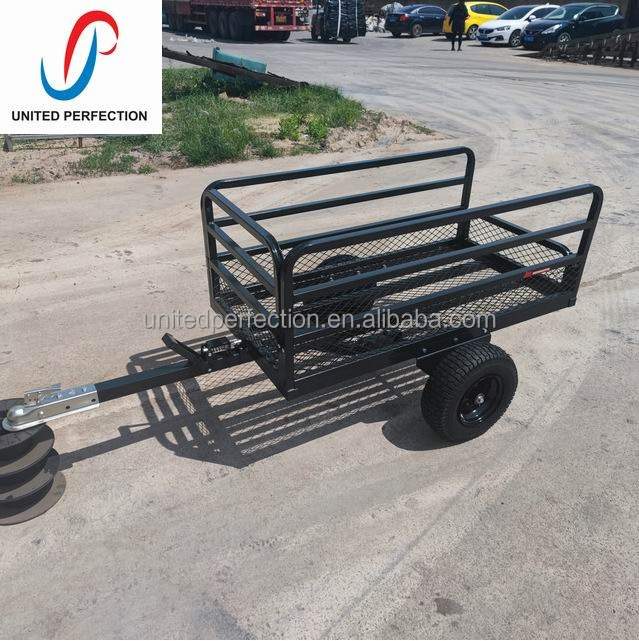 CTC Supplied Tractor  Behind Tow Bike Dump Trailer Motorcycle & ATV Trailers Single Axle Dump  Cart With 2 Wheels