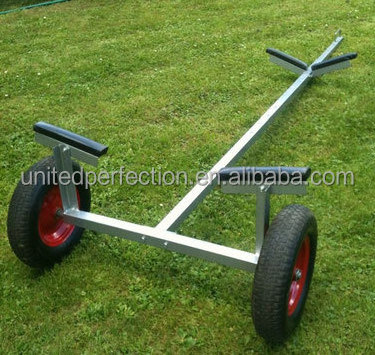 best price low MOQ galvanized boat trailer boat dolly trailer for boat inflatable with adjustable length