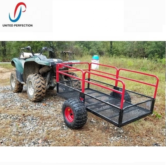 best price Multi Purpose Pull Behind ATV DUMP TRAILER metal trailer heavy duty folding cart with low MOQ