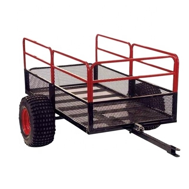 best price Multi Purpose Pull Behind ATV DUMP TRAILER metal trailer heavy duty folding cart with low MOQ