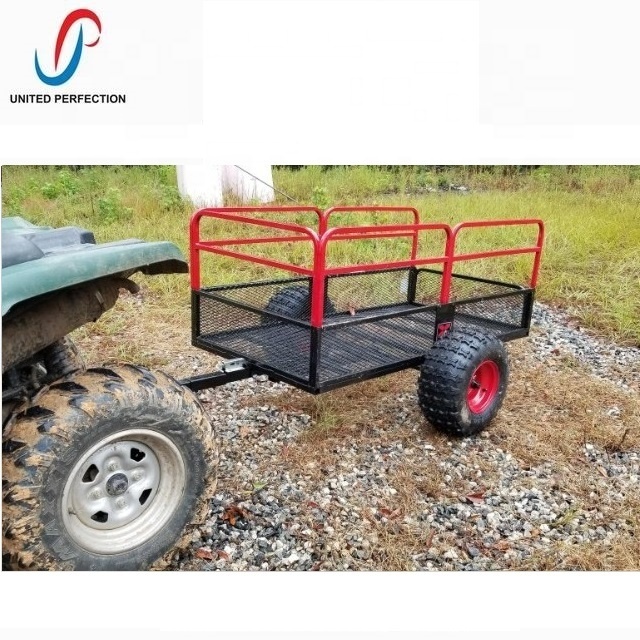 best price Multi Purpose Pull Behind ATV DUMP TRAILER metal trailer heavy duty folding cart with low MOQ