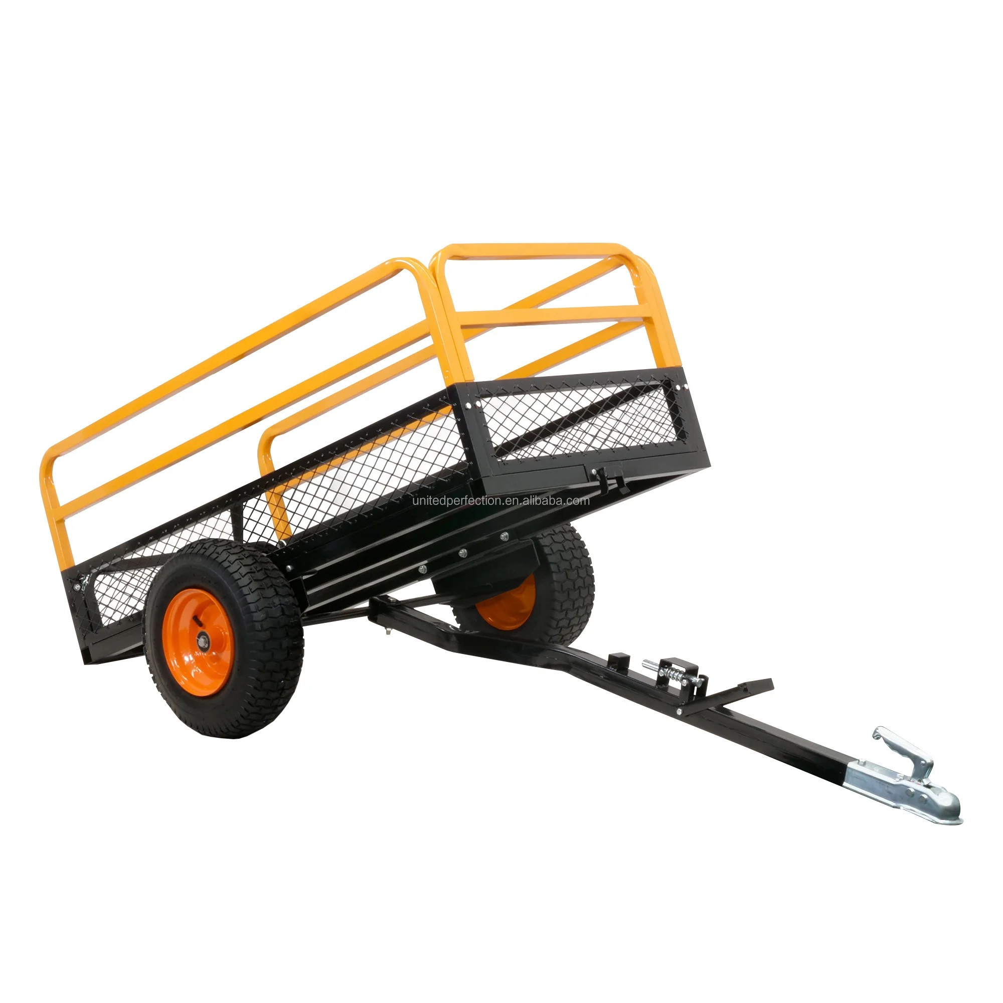 best price Multi Purpose Pull Behind ATV DUMP TRAILER metal trailer heavy duty folding cart with low MOQ