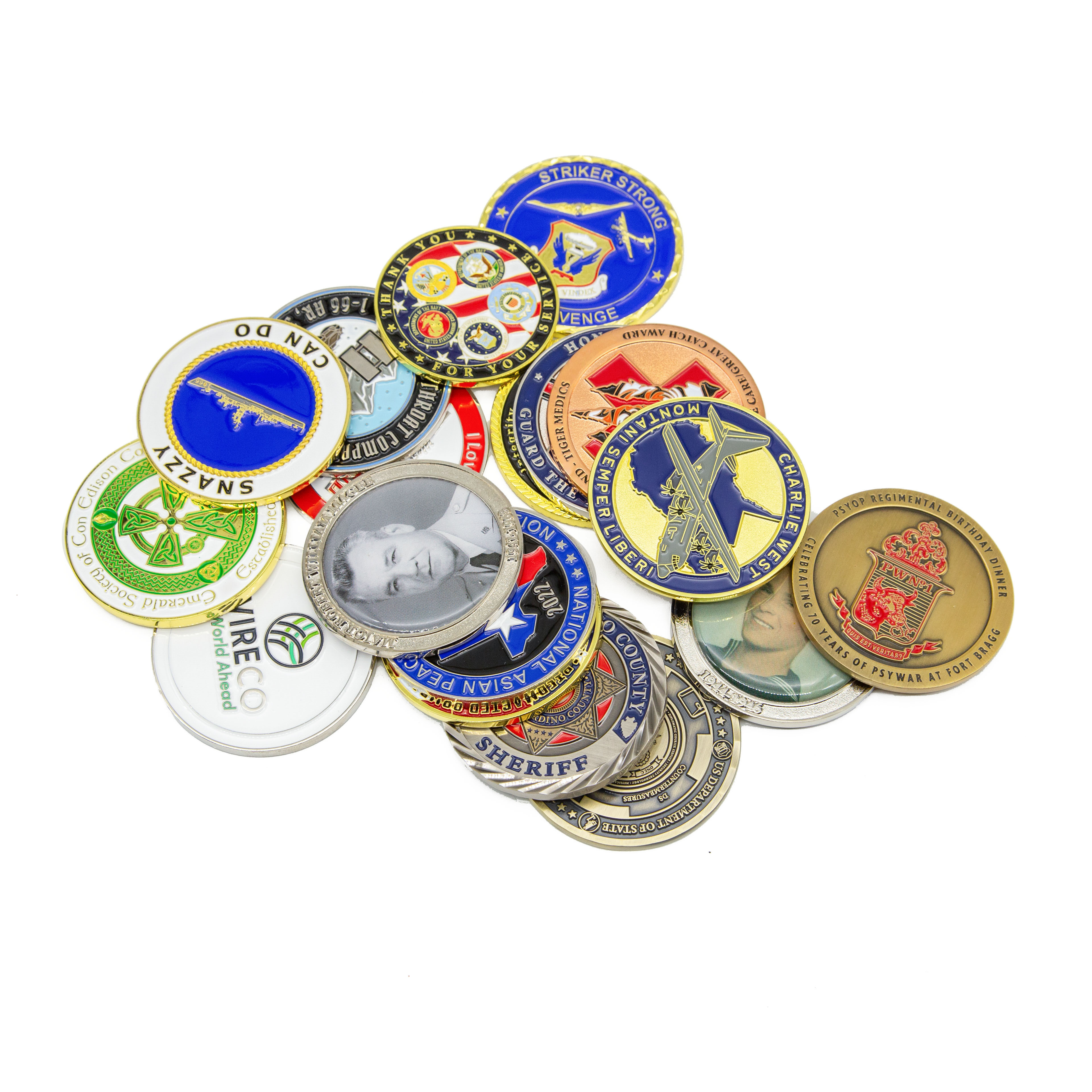 20 Years Challenge Coin Manufacturer Customize OEM Personalized Logo Collectible Metal Challenge Coins