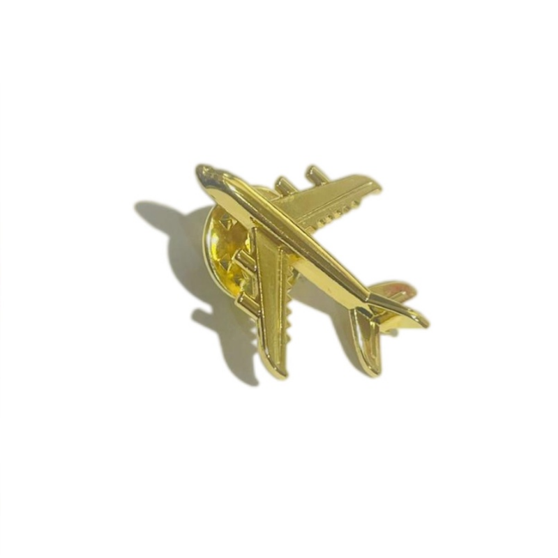 3D Metal Airplane Lapel Pin Mini Airplane Model Brooch Fashion Pin Alloy Badge Vintage Pin Buckle Badge