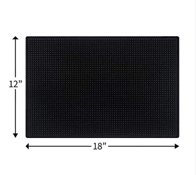 Hot sale PVC Pimple Rubber Black Bar Mat Dish Drying Mat for Bars Restaurants Coffee Shops