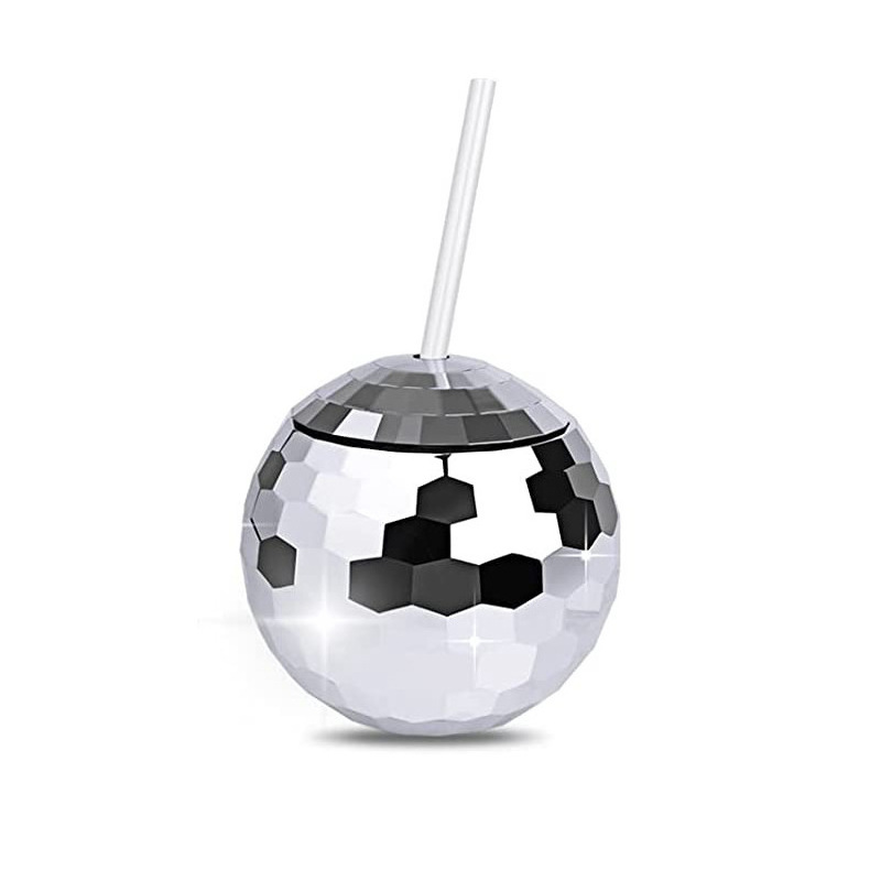 20 OZ Disco Ball Drinking Tumbler with Lid and Straw Disco Ball cup Novelty Customized Party Beverage Plastic Cup Koi