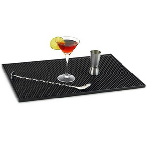 Hot sale PVC Pimple Rubber Black Bar Mat Dish Drying Mat for Bars Restaurants Coffee Shops