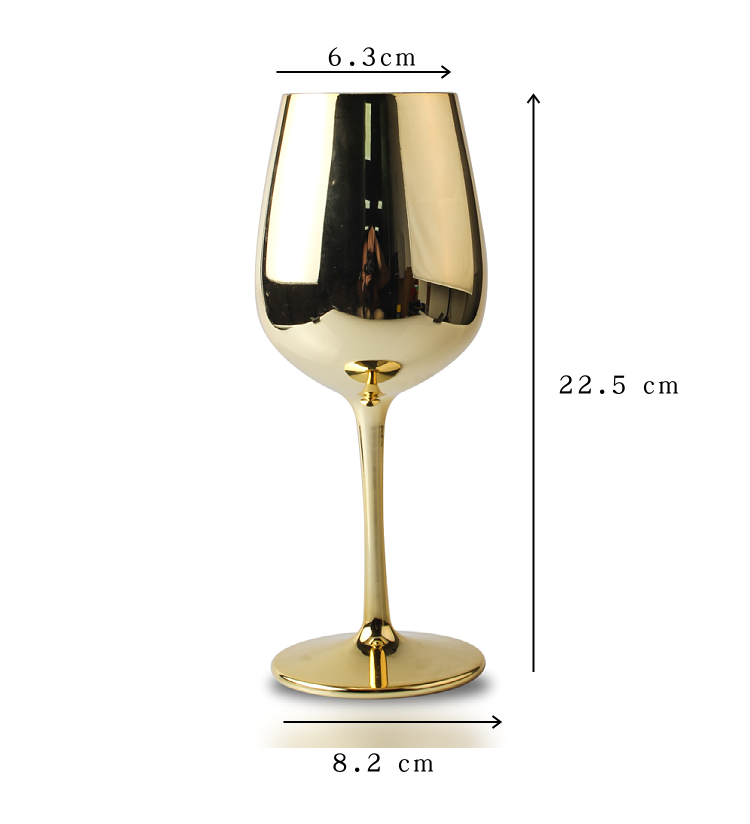 15 oz Good Quality Electroplate Plastic Red Wine Glass Goblet for Party