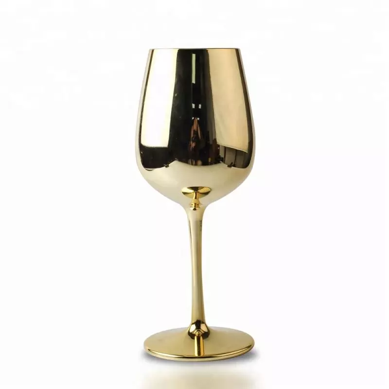 15 oz Good Quality Electroplate Plastic Red Wine Glass Goblet for Party