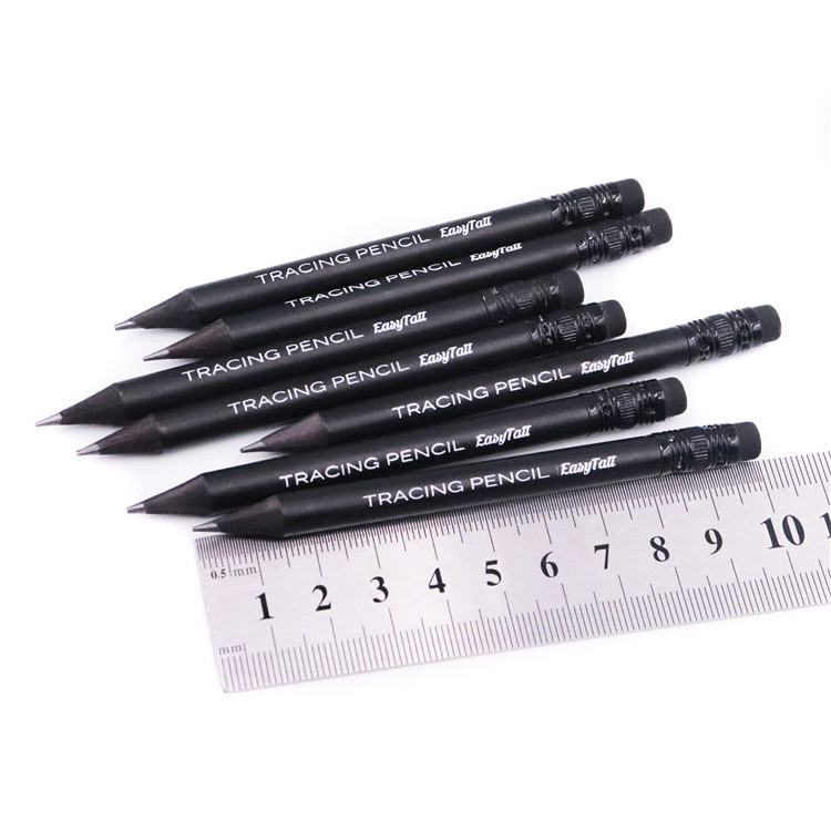 New Pocket Portable Custom Logo Printing 10cm Mini Small Short Natural Black Wood Wooden HB Golf Pencils With Eraser