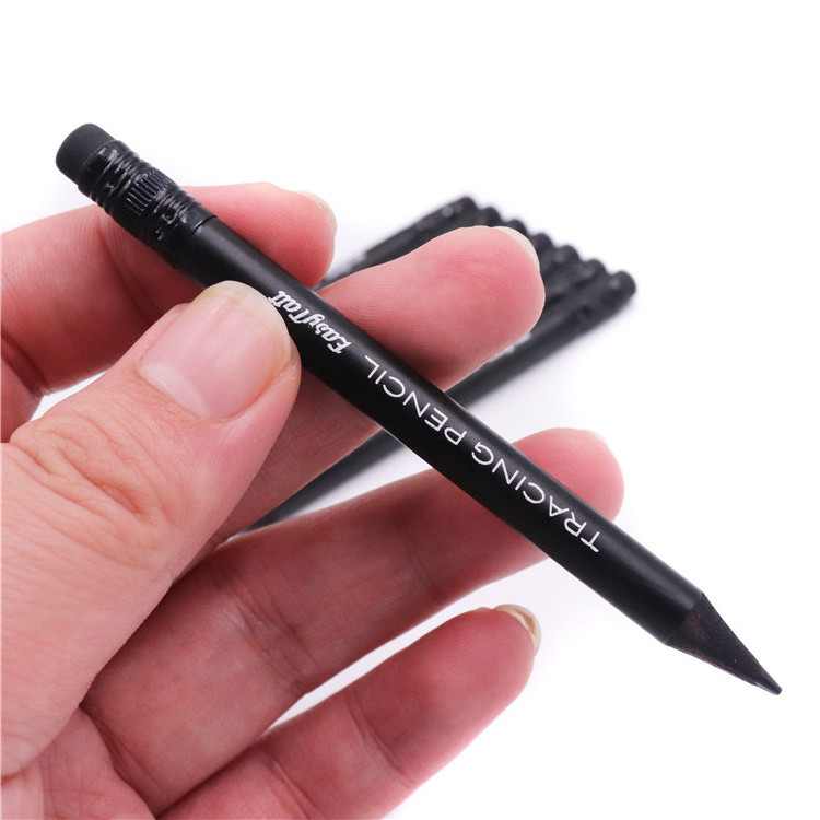 New Pocket Portable Custom Logo Printing 10cm Mini Small Short Natural Black Wood Wooden HB Golf Pencils With Eraser