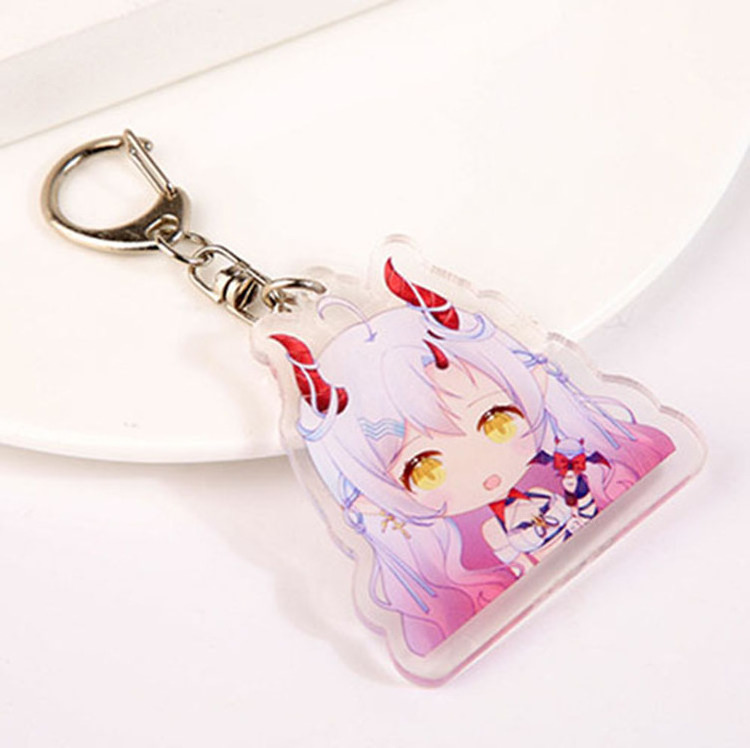 OEM promotion acrylic plastic keychain blank logo print keyring anime printed acrylic keychain