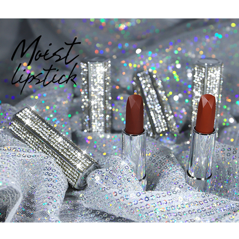 NOVO 2019 ! 8 Color Diamond Packaging Lipstick Red Makeup New Style Gem Lipstick