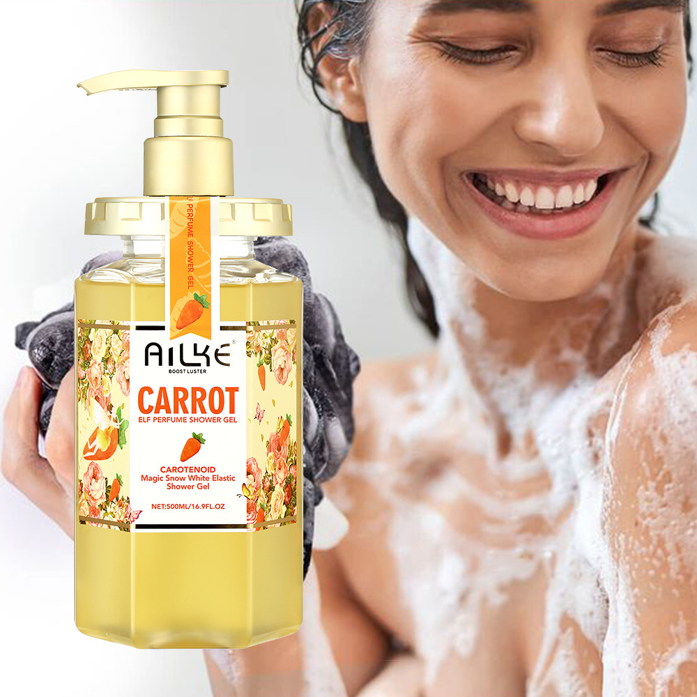 AILKE Elf Perfume Bathing Carotene Extract Skin Whitening Body Wash Liquid Soap Bath Shower Gel