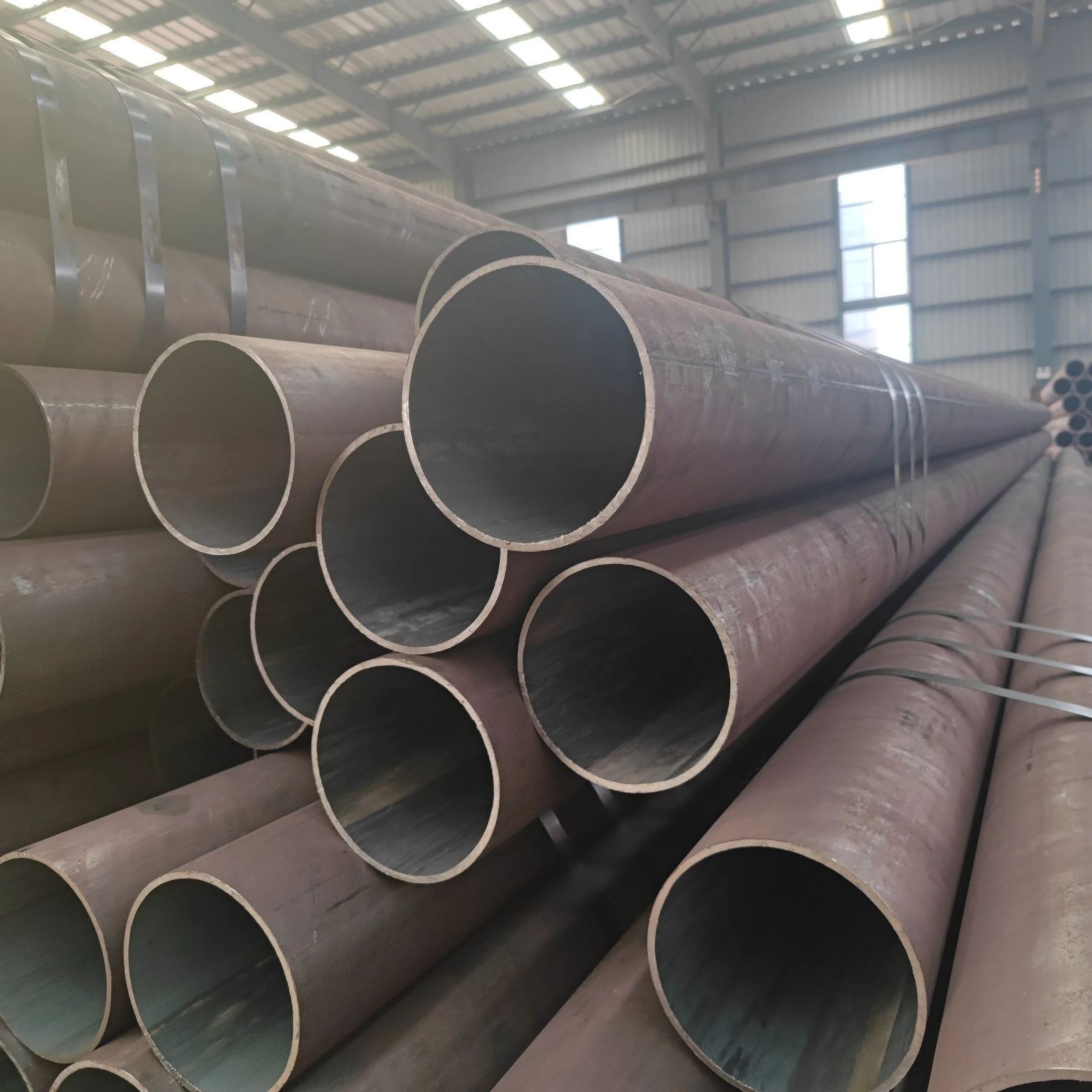 Hot Rolled Astm A106-b Smls Pipe Europe St52-3 16mn Low Carbon Steel Seamless Round Pipe