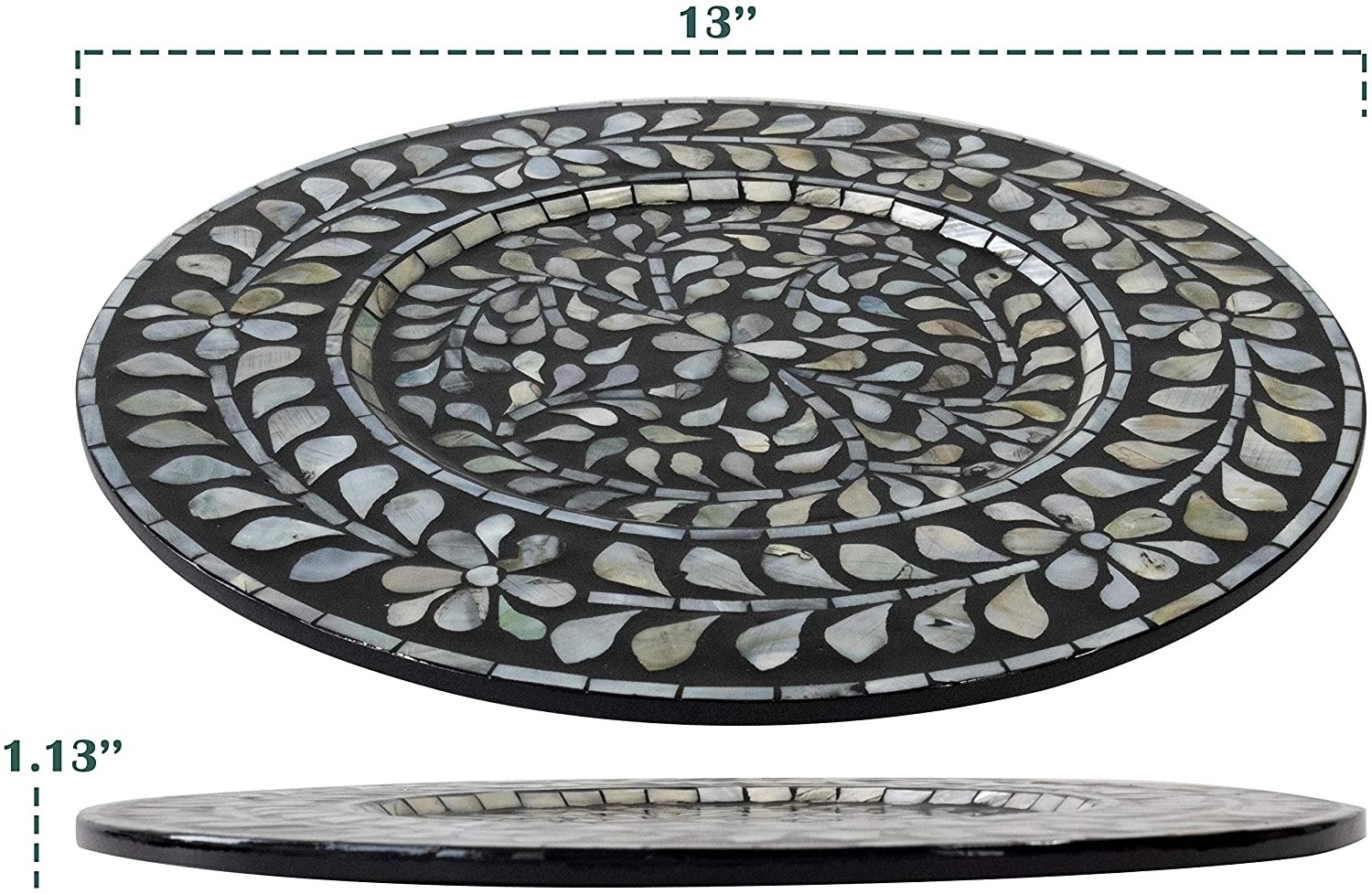 Latest Mother Of Pearl Charger Plate Mother Of Pearl Plate Use For Multipurpose By United Trade world