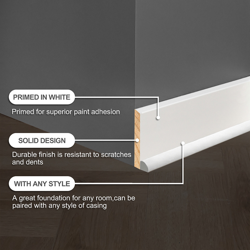 Wooden moldings white primer indoor decorative moulding door trim molding DoorJambs & Casing