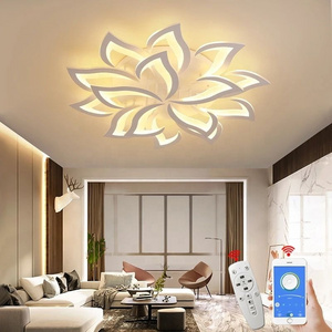 Living Room Flower Petal Ceiling Lamp Modern White LED Lighting For Bedroom Kitchen Loft Nursery Home Decor Acrylic Smart Light