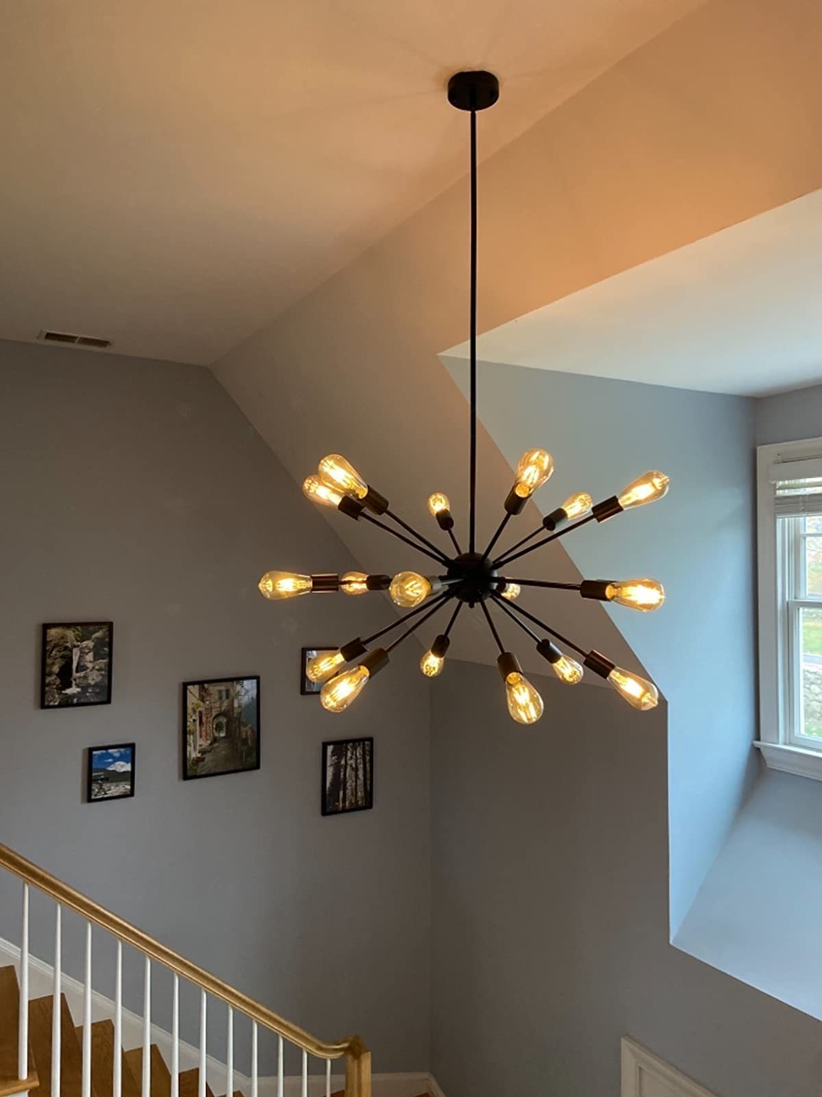 Modern Creative Sputnik Chandelier American Style Mid Century Pendant Lighting Industrial Vintage Ceiling Light Fixture