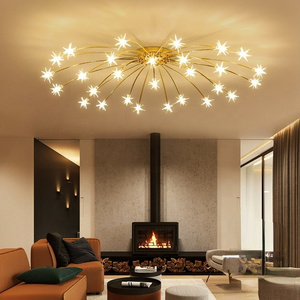 Star Chandelier Modern Bedroom Living Room Ceiling Decoration Lighting Fixture Children's Room lamp With G4 LED Bulbs