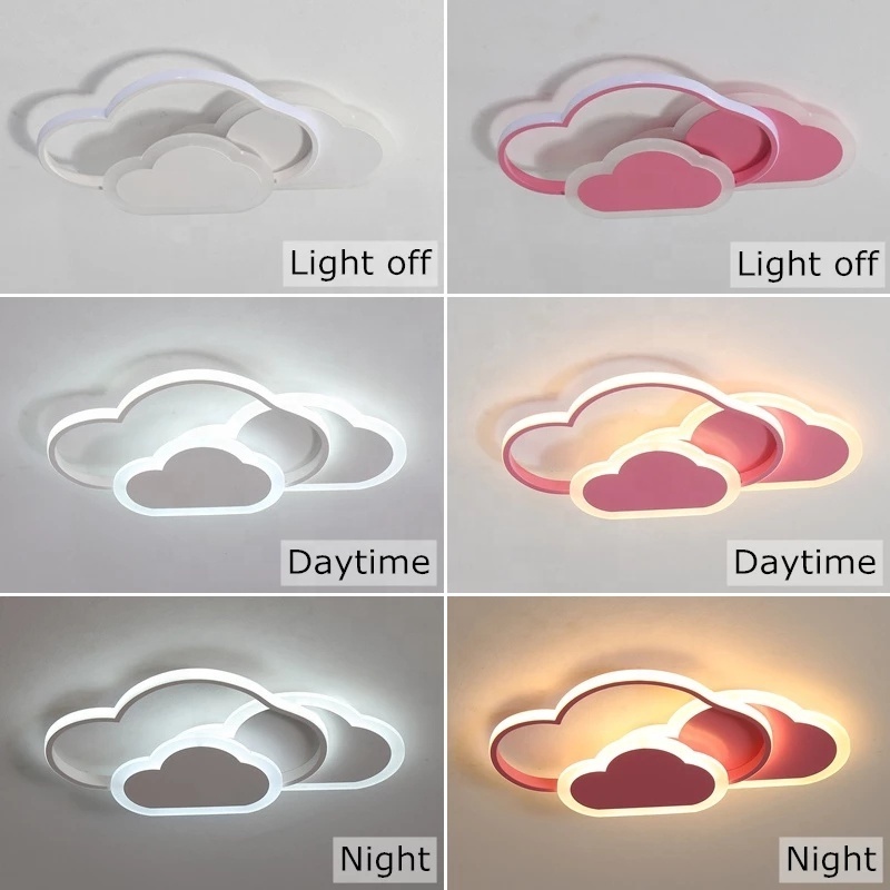 Led Ceiling Lamp for Children's Room Bedroom Study nursery Modern Dimmable Creative Child Cloud Chandelier Lighting Fixture