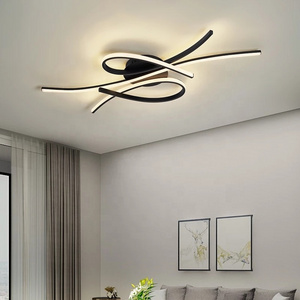 Minimalism New Modern Led Ceiling Lights For Living Room Bedroom Study Room Matte Black Or Gold Finished Ceiling Lamp Fixtures