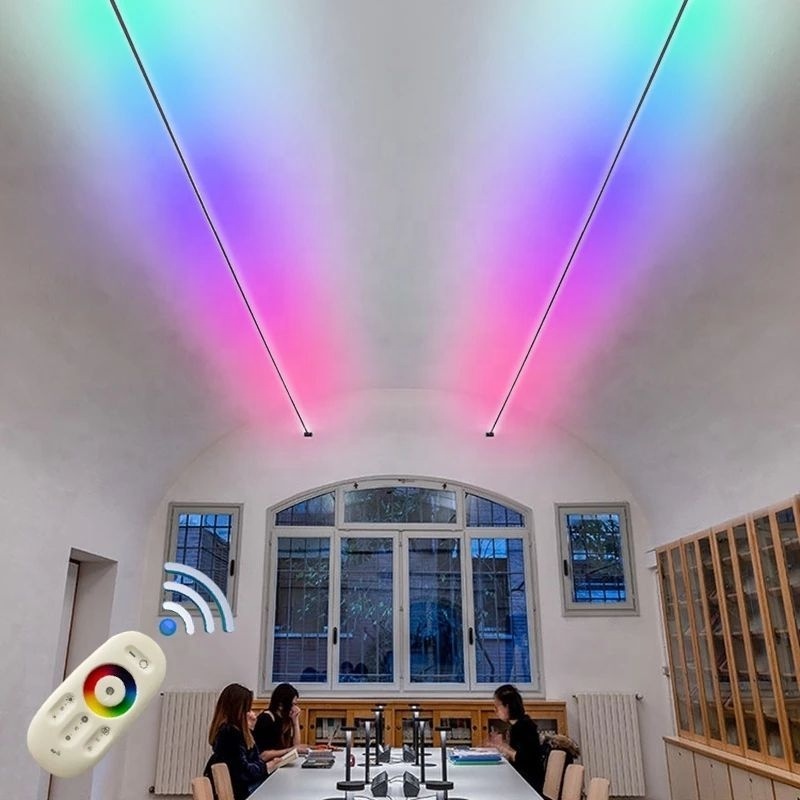 New RGB CCT Wall Lamp Skyline Linear LED Bar Strips Wall Light For Bedroom Dining Colorful Ceiling Pendant Lamp For Wall Decor