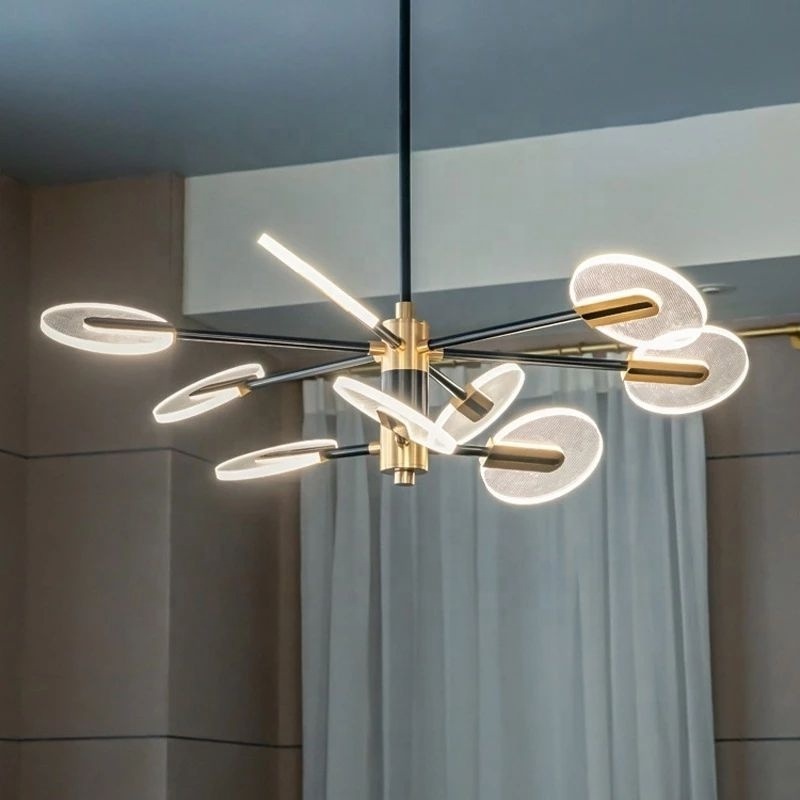 Acrylic Lamp Shade LED Chandelier Modern Home Living Room Ceiling Mounted Light Dining Room Bedroom Chandeliers Lighting Fixture