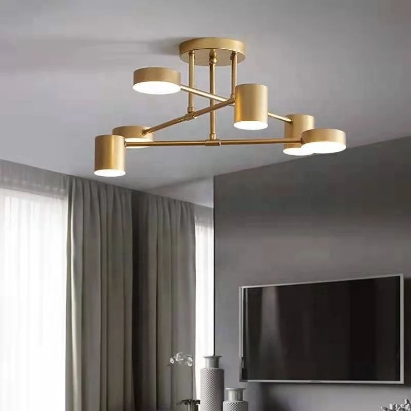 Nordic Ceiling Light Multiple Lamp Base LED Black/white/gold for Living Room/dining Room/bedroom Lights Room Ceiling Lamp