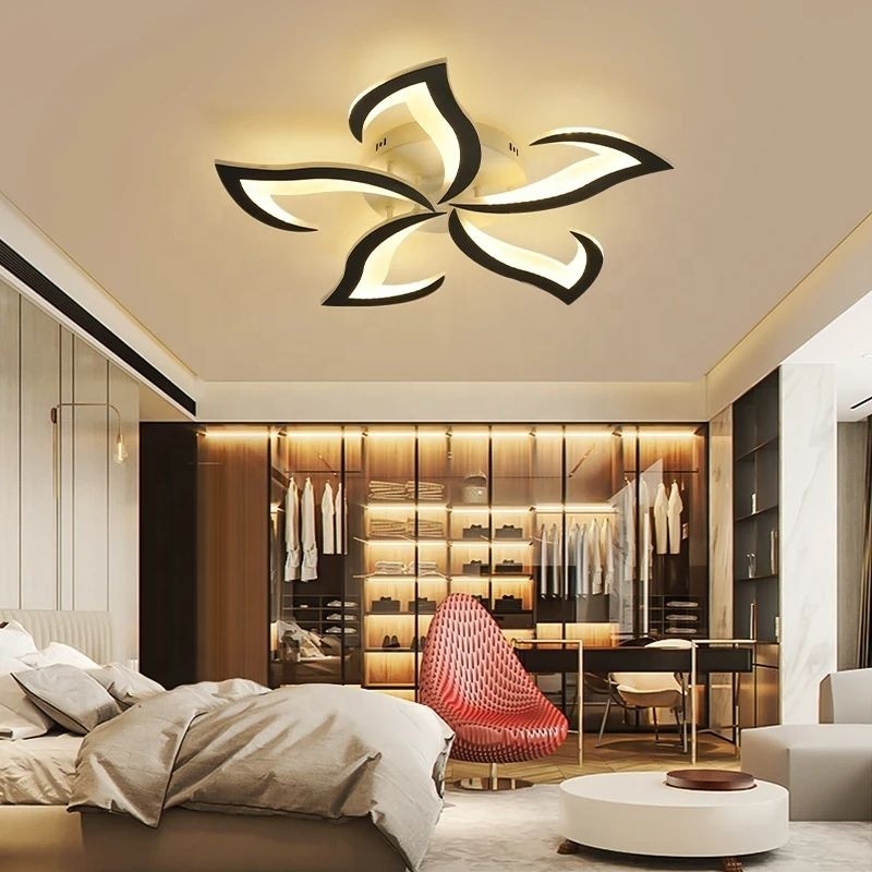 Living Room Flower Petal Ceiling Lamp Modern White LED Lighting For Bedroom Kitchen Loft Nursery Home Decor Acrylic Smart Light