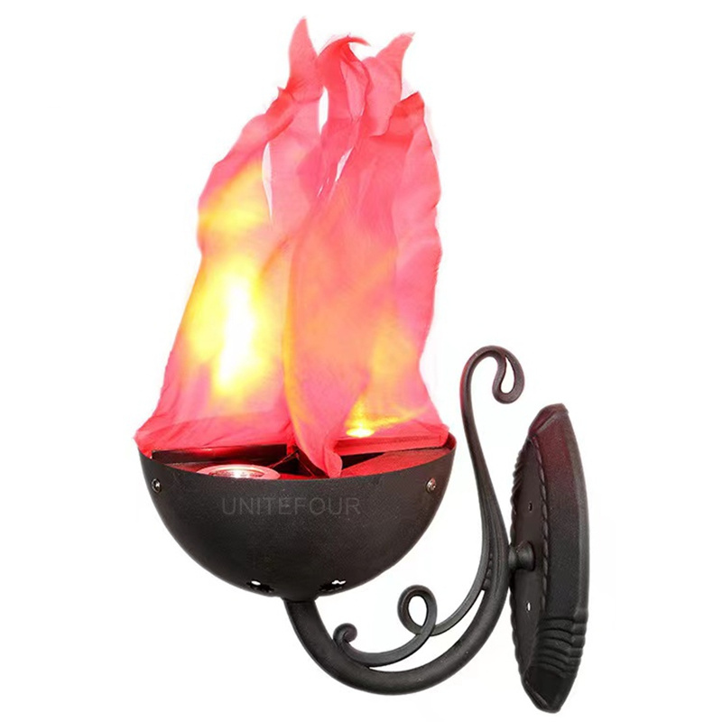 Flame Wall Lights Wall Night Lights Retro Lantern Flame Torch Garden Door Patio Yard lamp