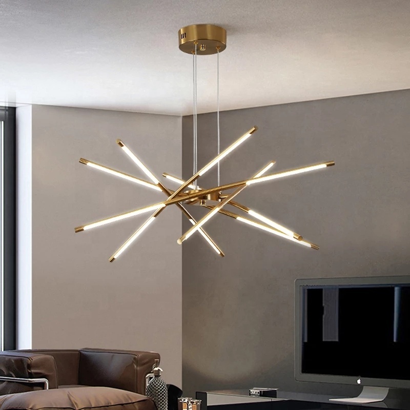 Modern LED Chandelier Lighting for Living Room Dining Kitchen Nordic Gold Bedroom Loft Home Decor Ceiling Hanging Pendant Lamp