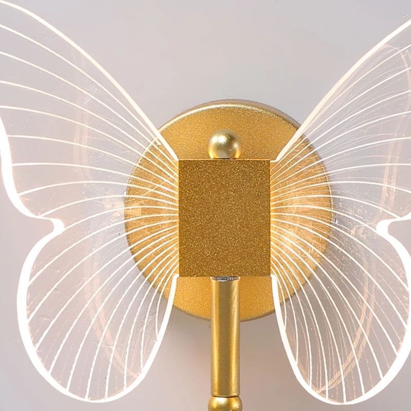 Butterfly LED Wall Lamp Bedside Wall Light Indoor Lighting For Home Bedroom Living Room Decoration Background Light Fixture