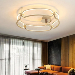 Modern Led Ceiling Light For Foyer Living Room Bedroom Lights Round Shape Ceiling Lamp Gold Restaurant Lighting Fixtures