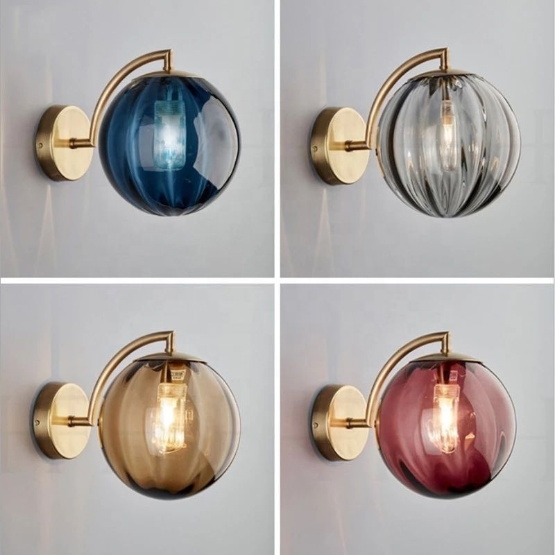 Nordic Wall Lamps with G9 Bulbs Living Room Decoration Indoor Lighting Wall Sconce Glass Lampshade Decorative Led Light Fixture